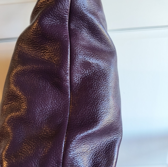 Coach East West Madison Large EggplantTote Bag Leather H1376-26769 W Coach CHARM - Picture 4 of 10